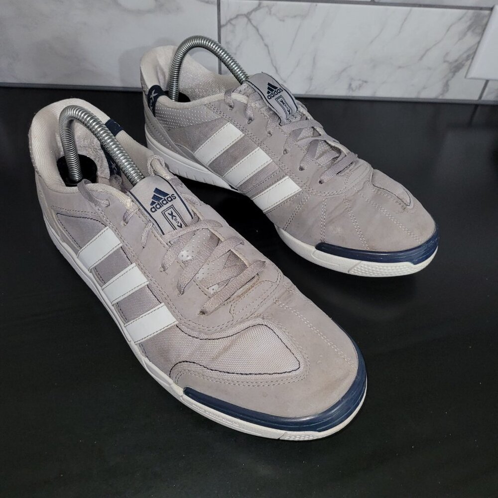 Adidas Soccer Men's Size 9 Shoes Sneakers X vs X Tan Blue White Stripes